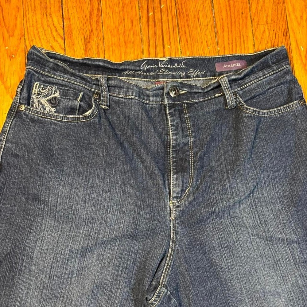 Y2K style Gloria Vanderbilt Amanda capri jeans size 12 - Picture 4 of 8